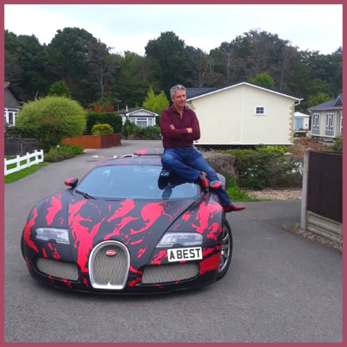 Alfie Best with Bugatti Veyron
